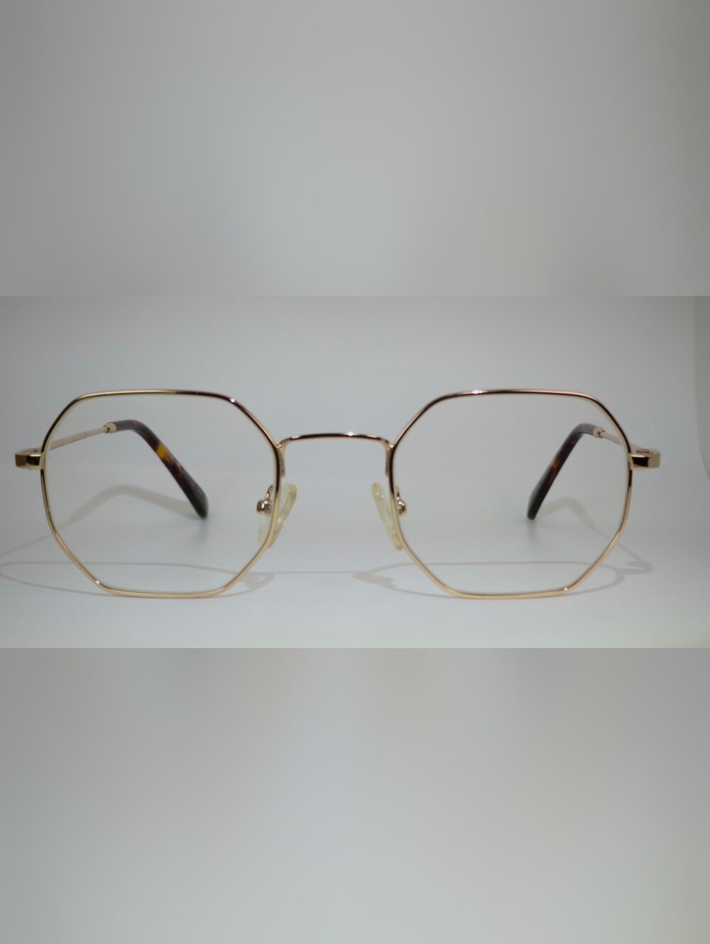Soar. Gold Rim Octagon Petite.Metal Frame Women’s Eyeglasses